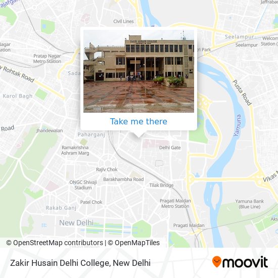 Zakir Husain Delhi College map