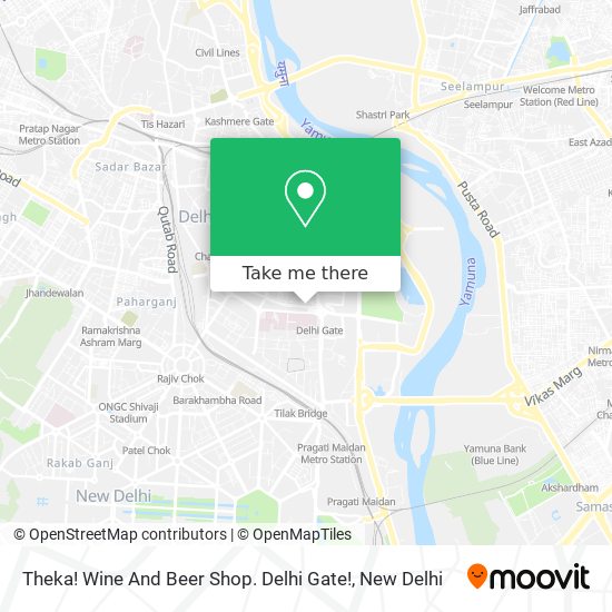 Theka! Wine And Beer Shop. Delhi Gate! map