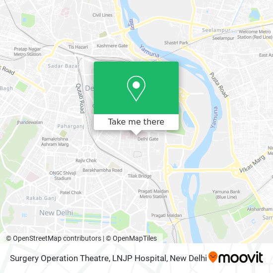 Surgery Operation Theatre, LNJP Hospital map