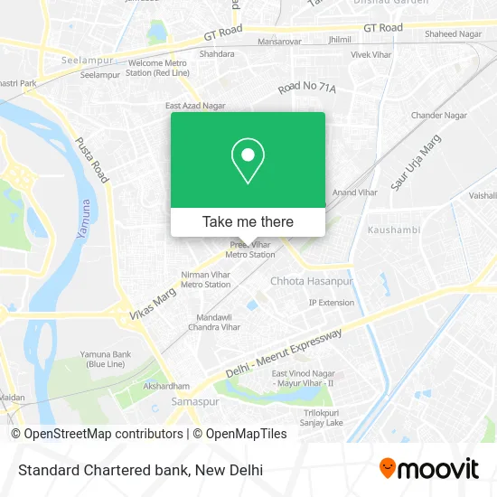 Standard Chartered bank map