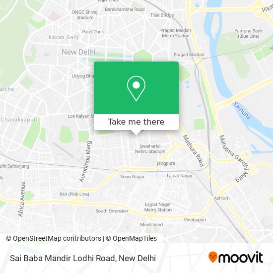 Sai Baba Mandir Lodhi Road map