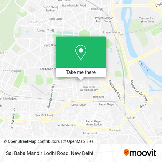 Sai Baba Mandir Lodhi Road map