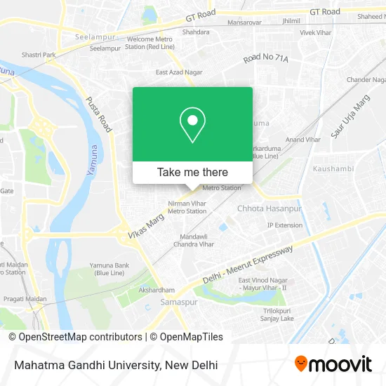 Mahatma Gandhi University map