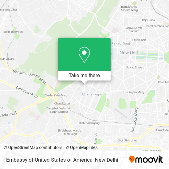 Embassy of United States of America map