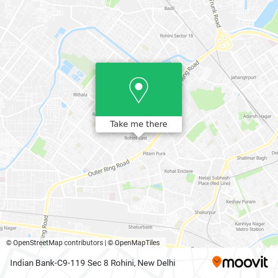 Indian Bank-C9-119 Sec 8 Rohini map