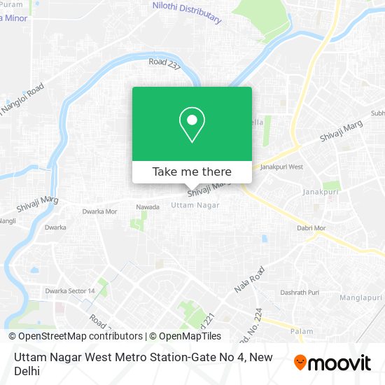 Uttam Nagar West Metro Station-Gate No 4 map