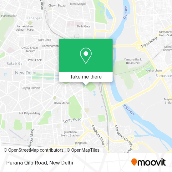 Purana Qila Road map