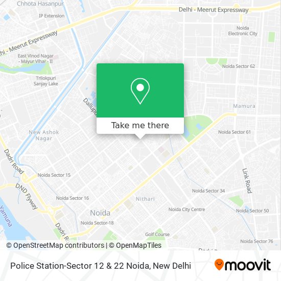 Police Station-Sector 12 & 22 Noida map