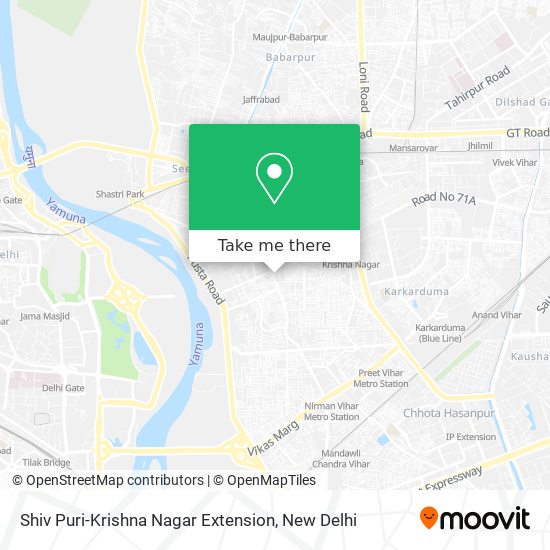 Shiv Puri-Krishna Nagar Extension map