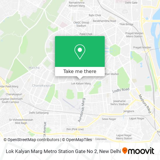 Lok Kalyan Marg Metro Station Gate No 2 map