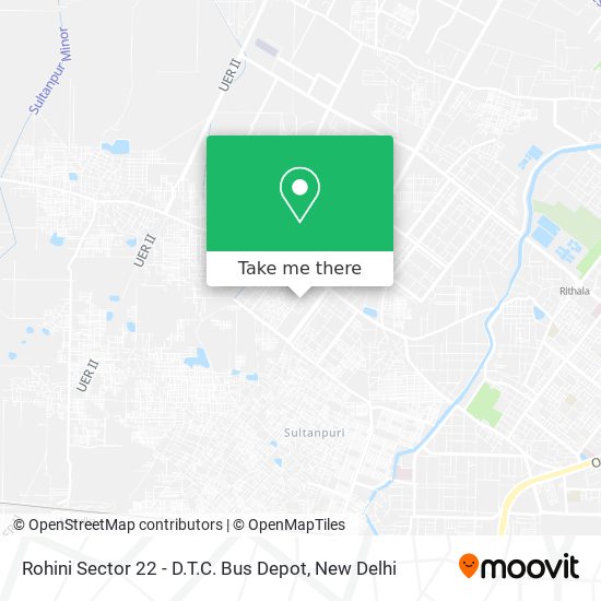 Rohini Sector 22 - D.T.C. Bus Depot map