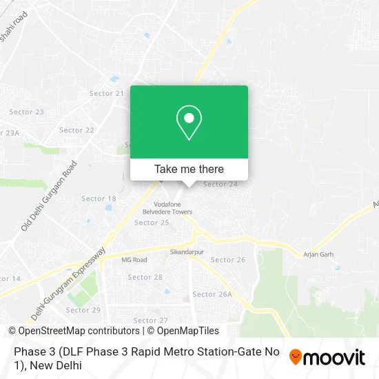 Phase 3 (DLF Phase 3 Rapid Metro Station-Gate No 1) map