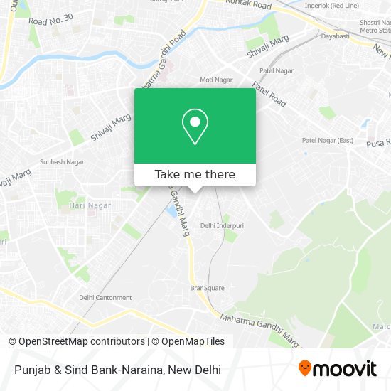 Punjab & Sind Bank-Naraina map