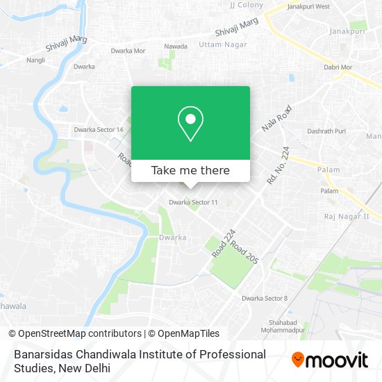 Banarsidas Chandiwala Institute of Professional Studies map