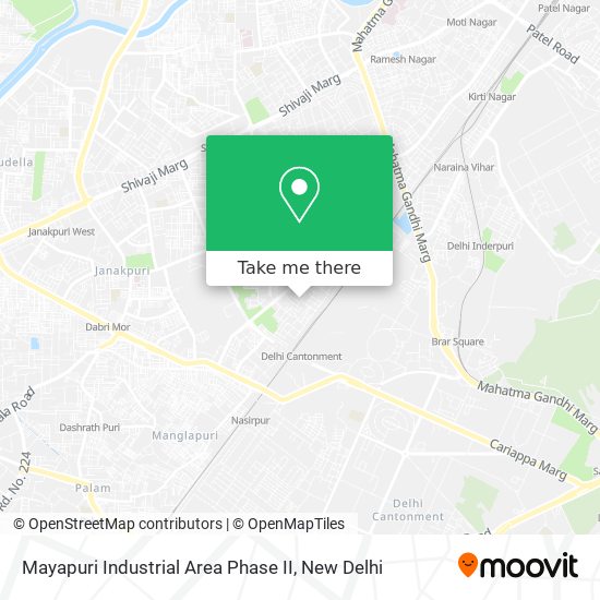 Mayapuri Industrial Area Phase II map