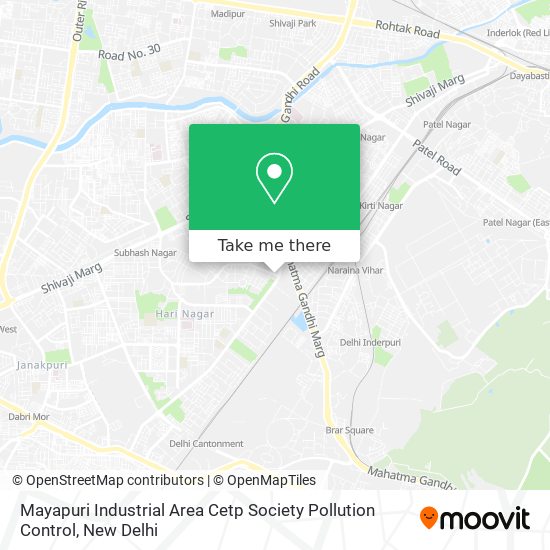 Mayapuri Industrial Area Cetp Society Pollution Control map