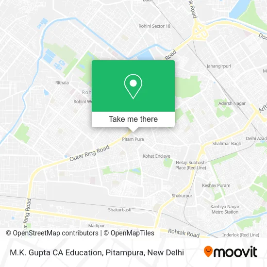 M.K. Gupta CA Education, Pitampura map