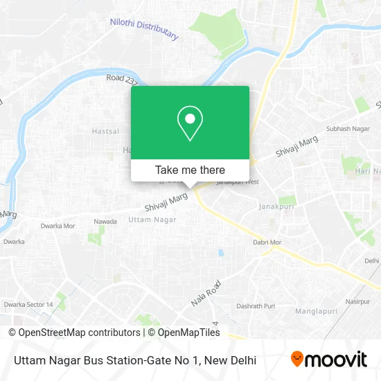 Uttam Nagar Bus Station-Gate No 1 map