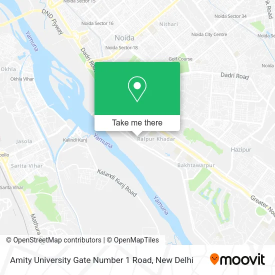 Amity University Gate Number 1 Road map