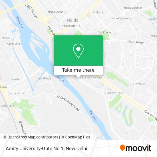 Amity University-Gate No 1 map