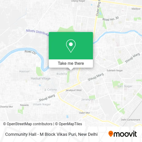Community Hall-M Block Vikas Puri map