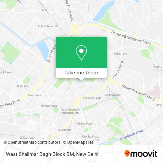 West Shalimar Bagh-Block BM map