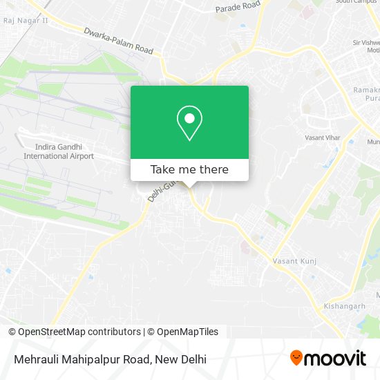 Mehrauli Mahipalpur Road map