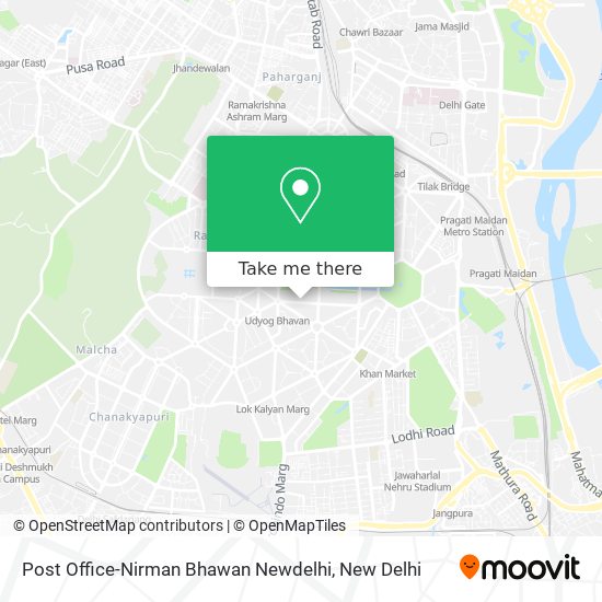 Post Office-Nirman Bhawan Newdelhi map