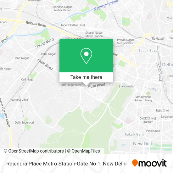 Rajendra Place Metro Station-Gate No 1 map