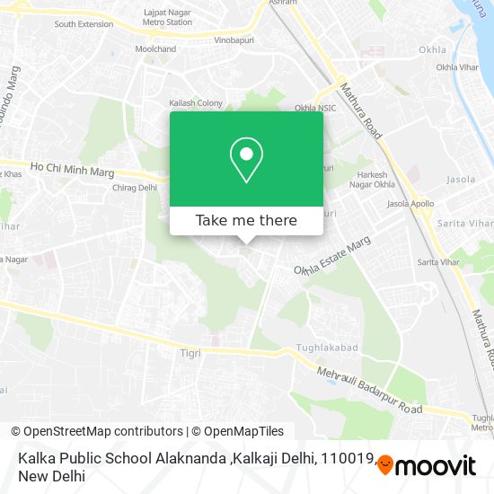Kalka Public School Alaknanda ,Kalkaji Delhi, 110019 map