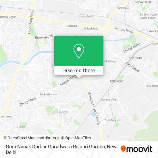 Guru Nanak Darbar Gurudwara Rajouri Garden map