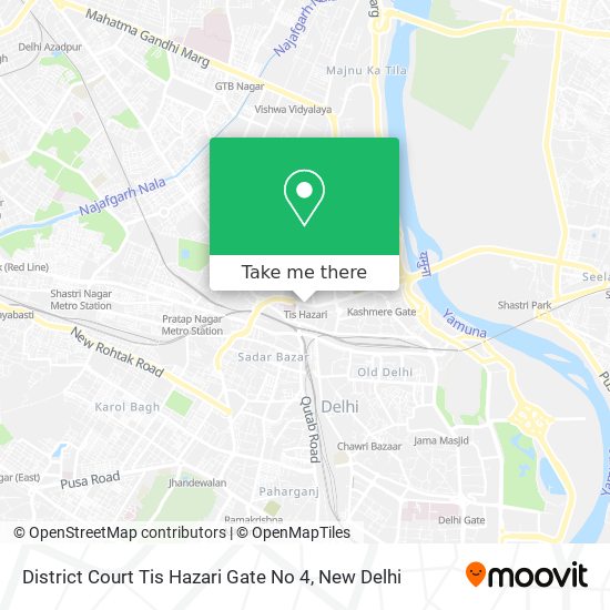 District Court Tis Hazari Gate No 4 map