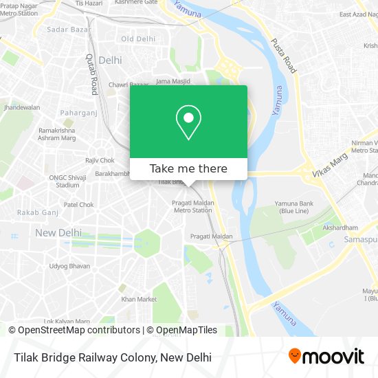 Tilak Bridge Railway Colony map