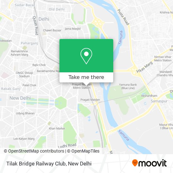 Tilak Bridge Railway Club map