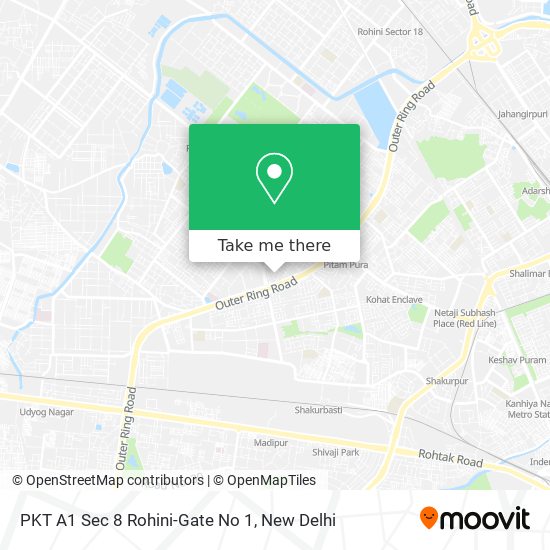 PKT A1 Sec 8 Rohini-Gate No 1 map