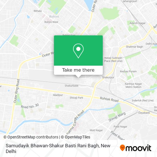Samudayik Bhawan-Shakur Basti Rani Bagh map