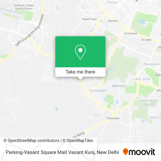 Parking-Vasant Square Mall Vasant Kunj map