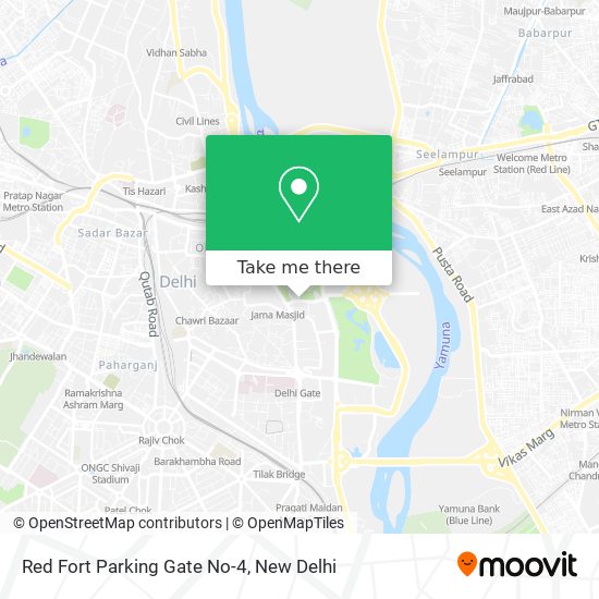 Red Fort Parking Gate No-4 map