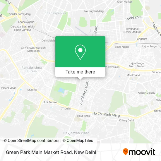 Green Park Main Market Road map