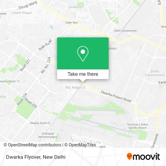 Dwarka Flyover map