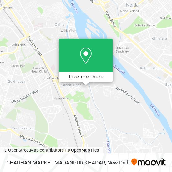 CHAUHAN MARKET-MADANPUR KHADAR map