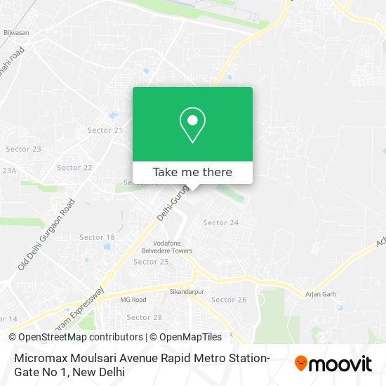 Micromax Moulsari Avenue Rapid Metro Station-Gate No 1 map