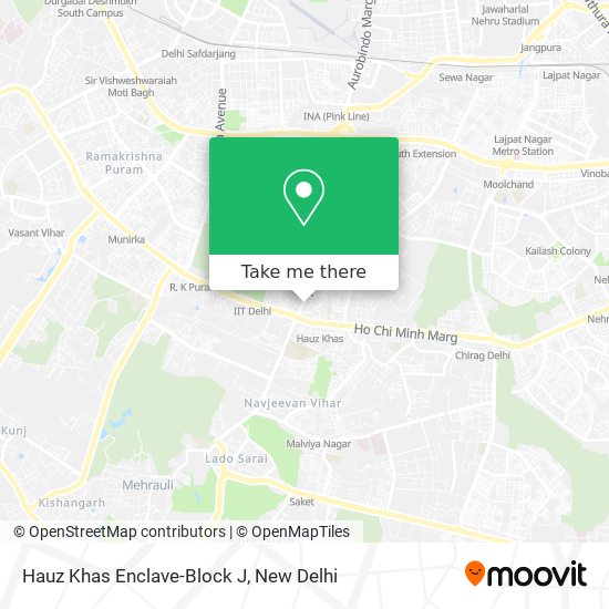 Hauz Khas Enclave-Block J map