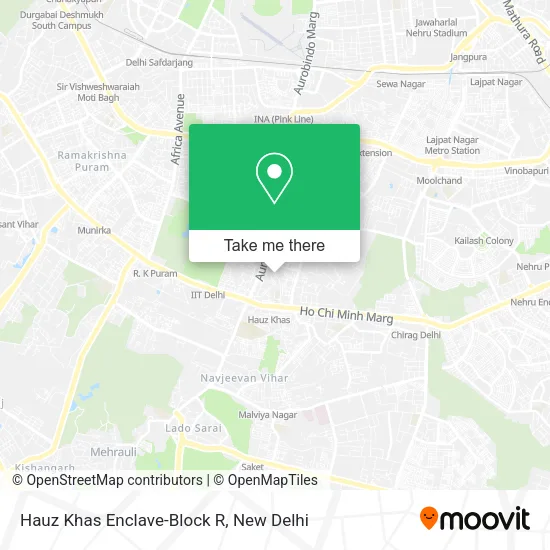 Hauz Khas Enclave-Block R map