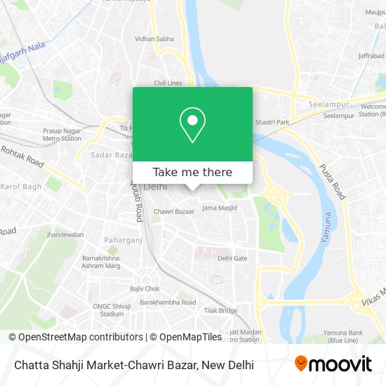 Chatta Shahji Market-Chawri Bazar map