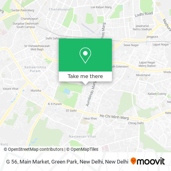 G 56, Main Market, Green Park, New Delhi map