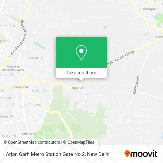 Arjan Garh Metro Station Gate No 2 map