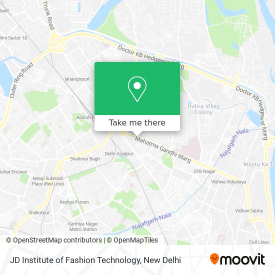 JD Institute of Fashion Technology map