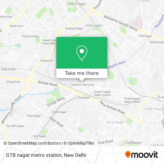 GTB nagar metro station map