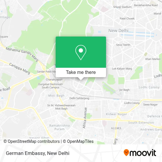 German Embassy map